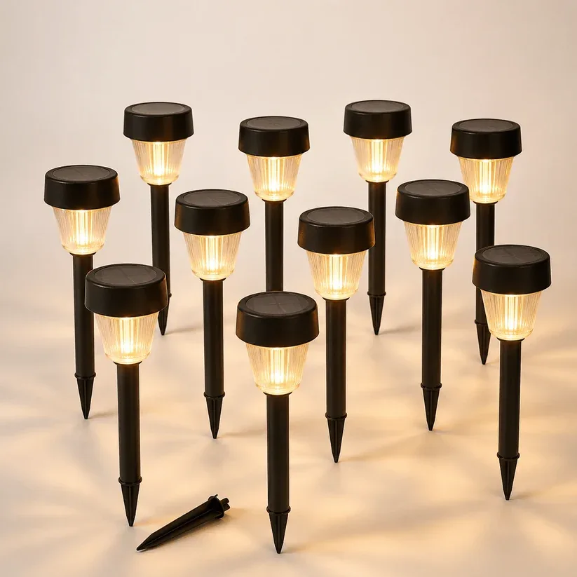 Solarne lampe za dvorište, set 10 komada